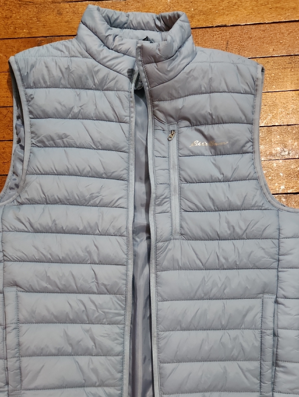 Eddie Bauer Pale Blue Quilted Puffer Vest